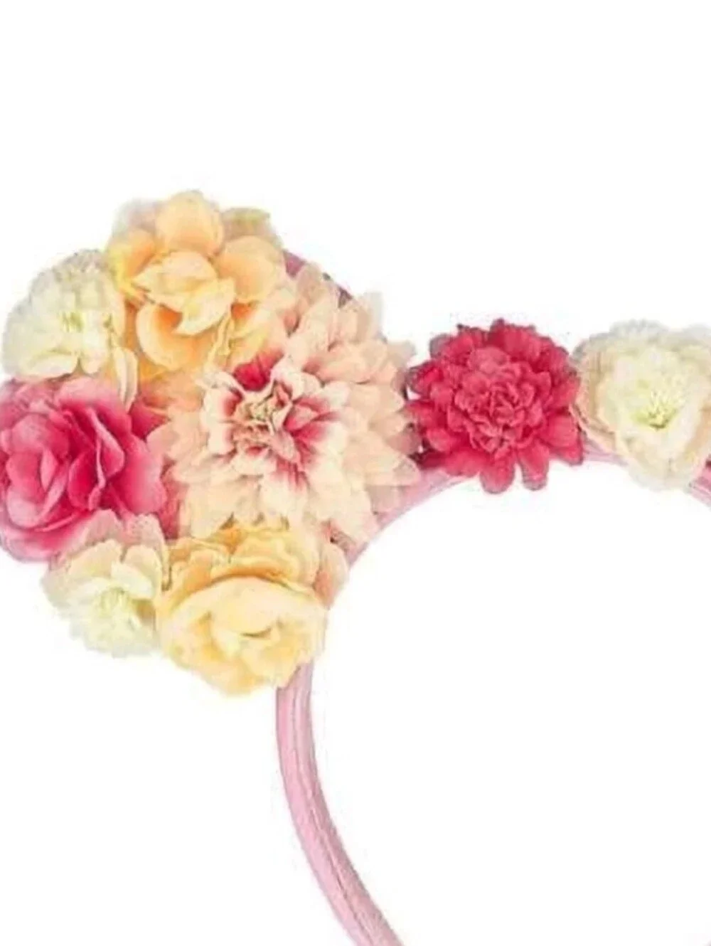 Disney- Minnie Mouse Girl's/Tween Ears Multi-Color Floral Crown Headband.